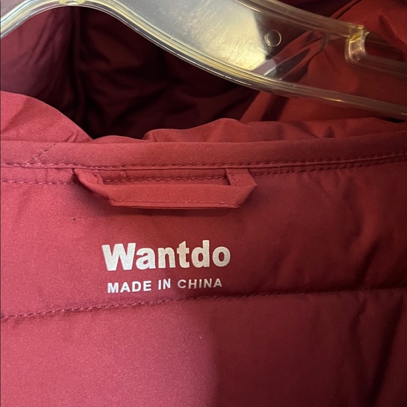 Wantdo Plus Size Hooded Winter Waterproof Puffer Jacket Burgundy- 5X - Picture 3 of 12